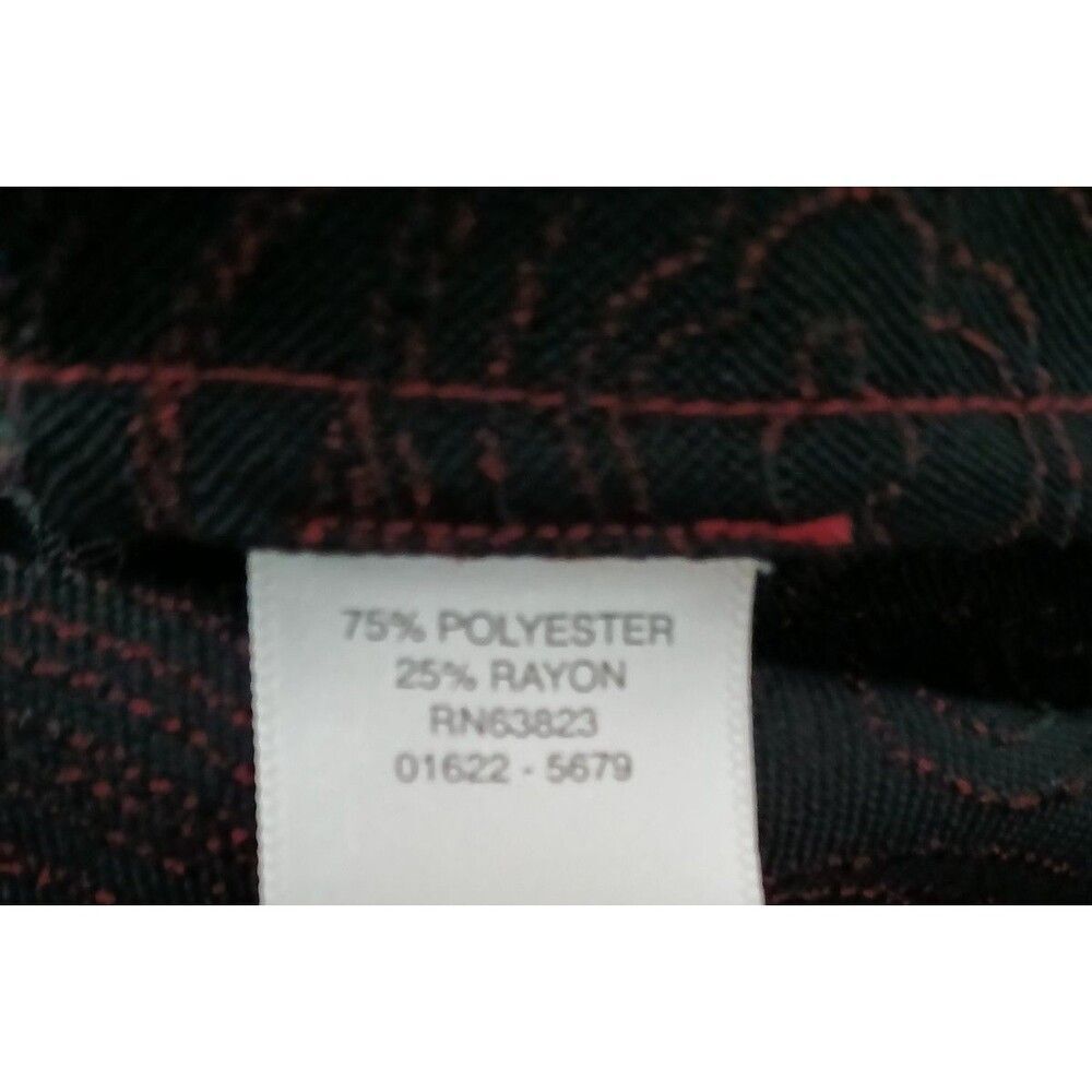 Blazer Jacket Top Paisley Button Up Red Office Christopher & Banks Women's small - Picture 9 of 11